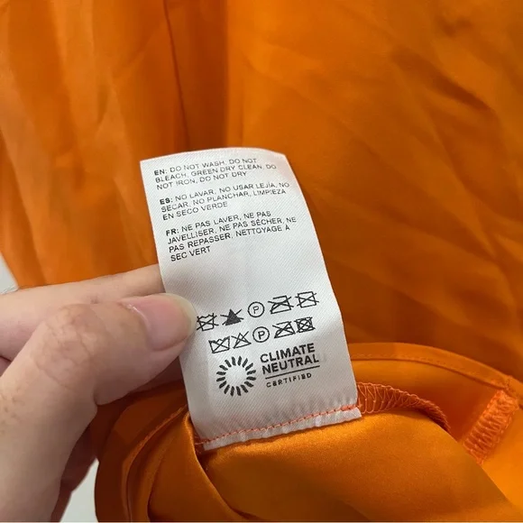 Reformation Maxi Dress Orange Vivi Cutout Halter size 6 - Picture 8 of 8